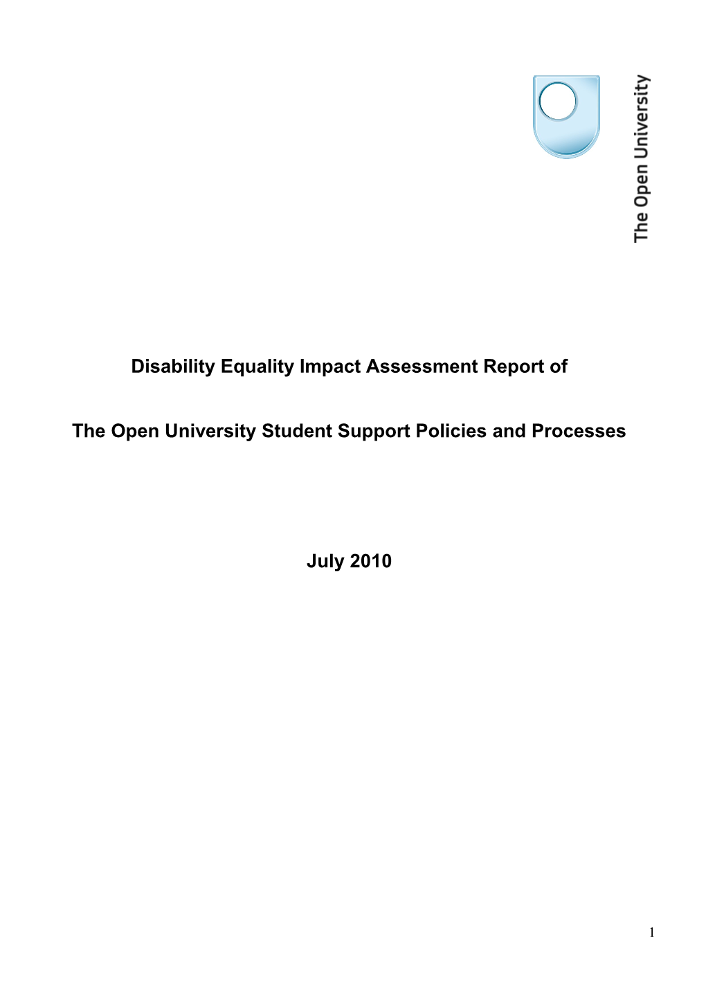 Disability Equality Impact Assessment