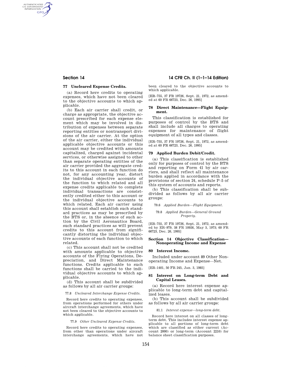 14 CFR Ch. II (1–1–14 Edition) Section 14