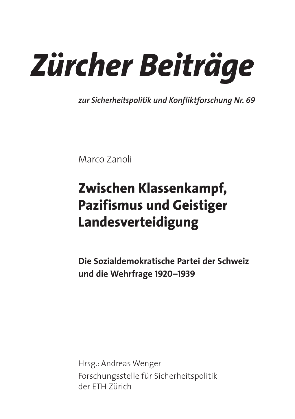 Zürcher Beiträge