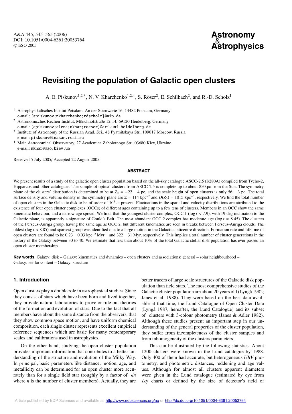 Revisiting the Population of Galactic Open Clusters