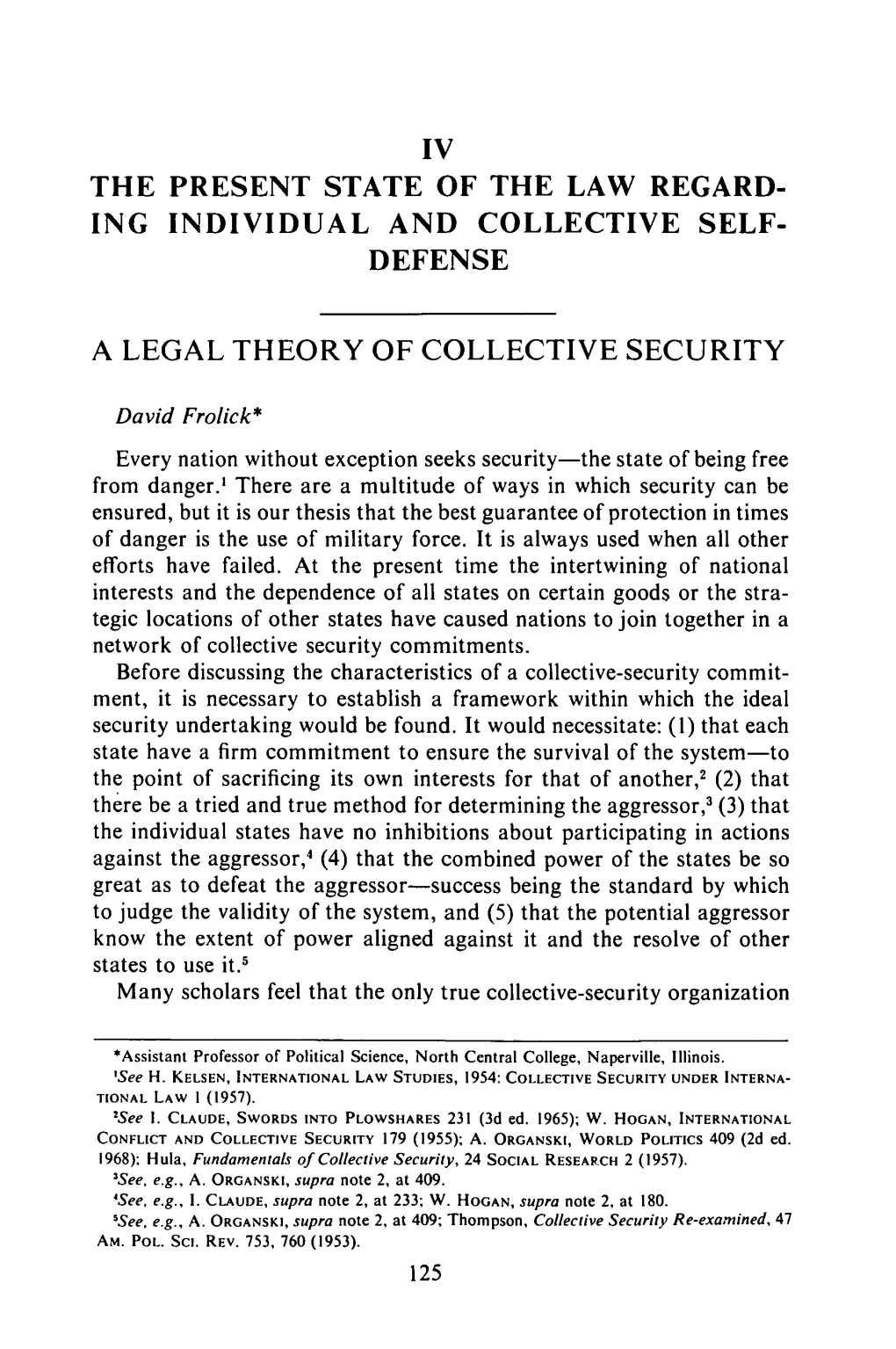 Legal Theory of Collective Security, A