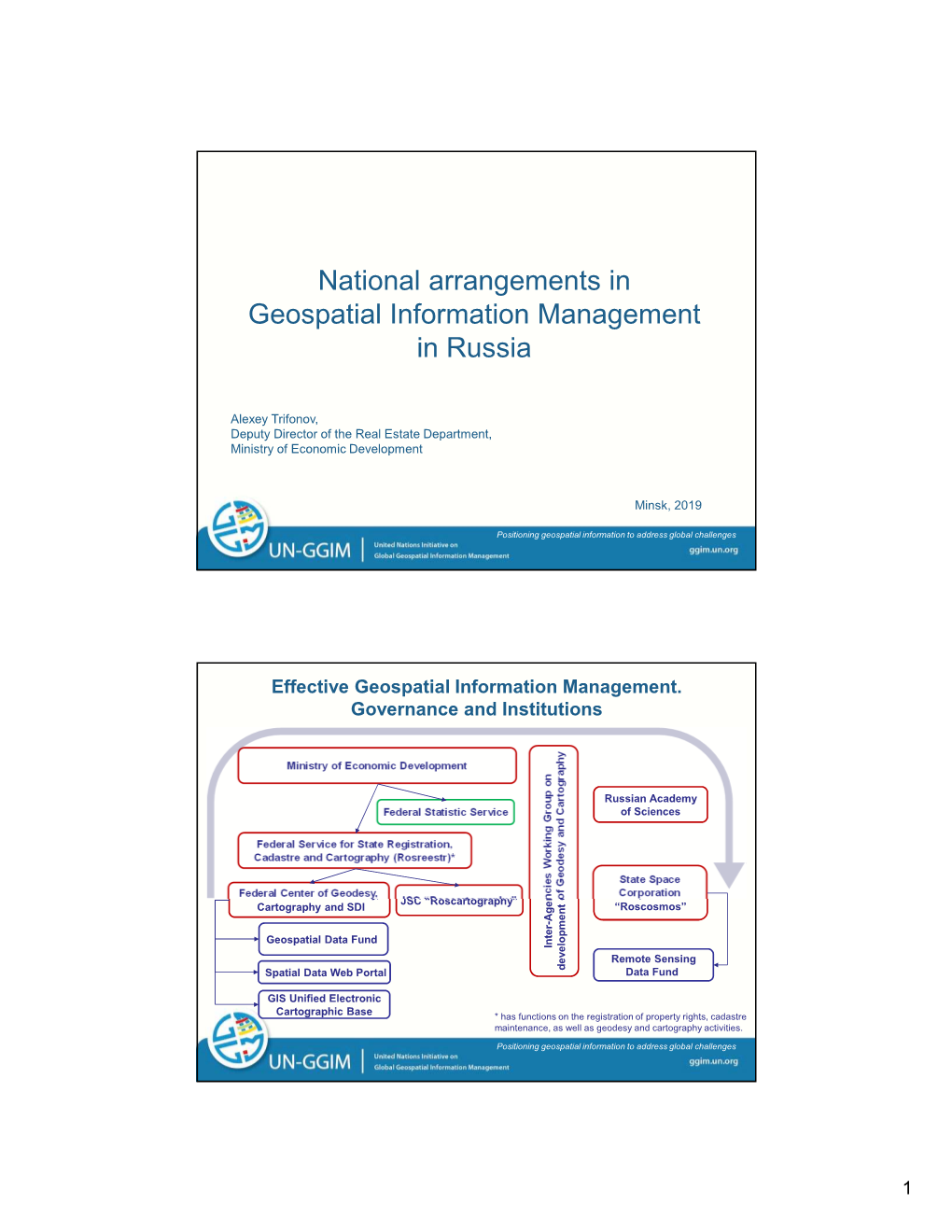 National Arrangements in Geospatial Information Management in Russia