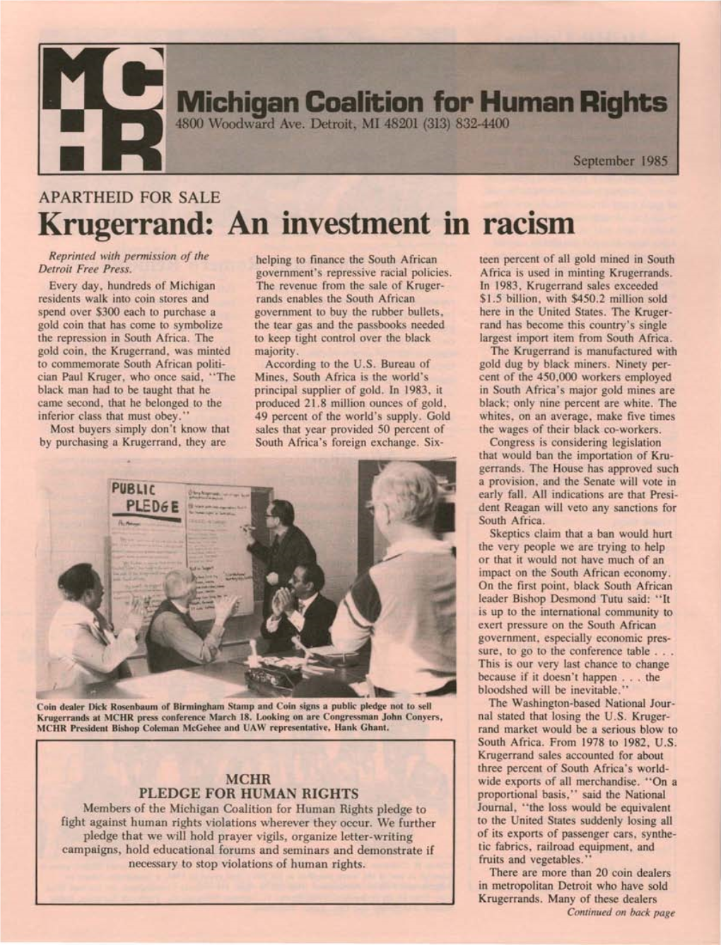 Krugerrand: an Investment in Racism