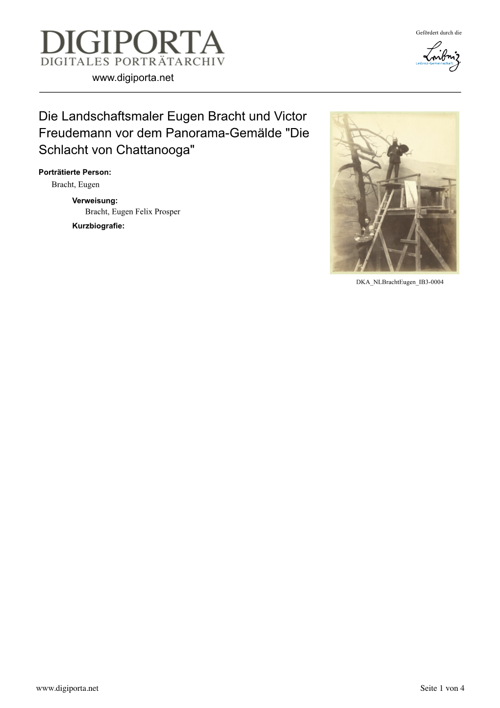 Die Landschaftsmaler Eugen Bracht Und Victor Freudemann Vor Dem Panorama-Gemälde "Die Schlacht Von Chattanooga"