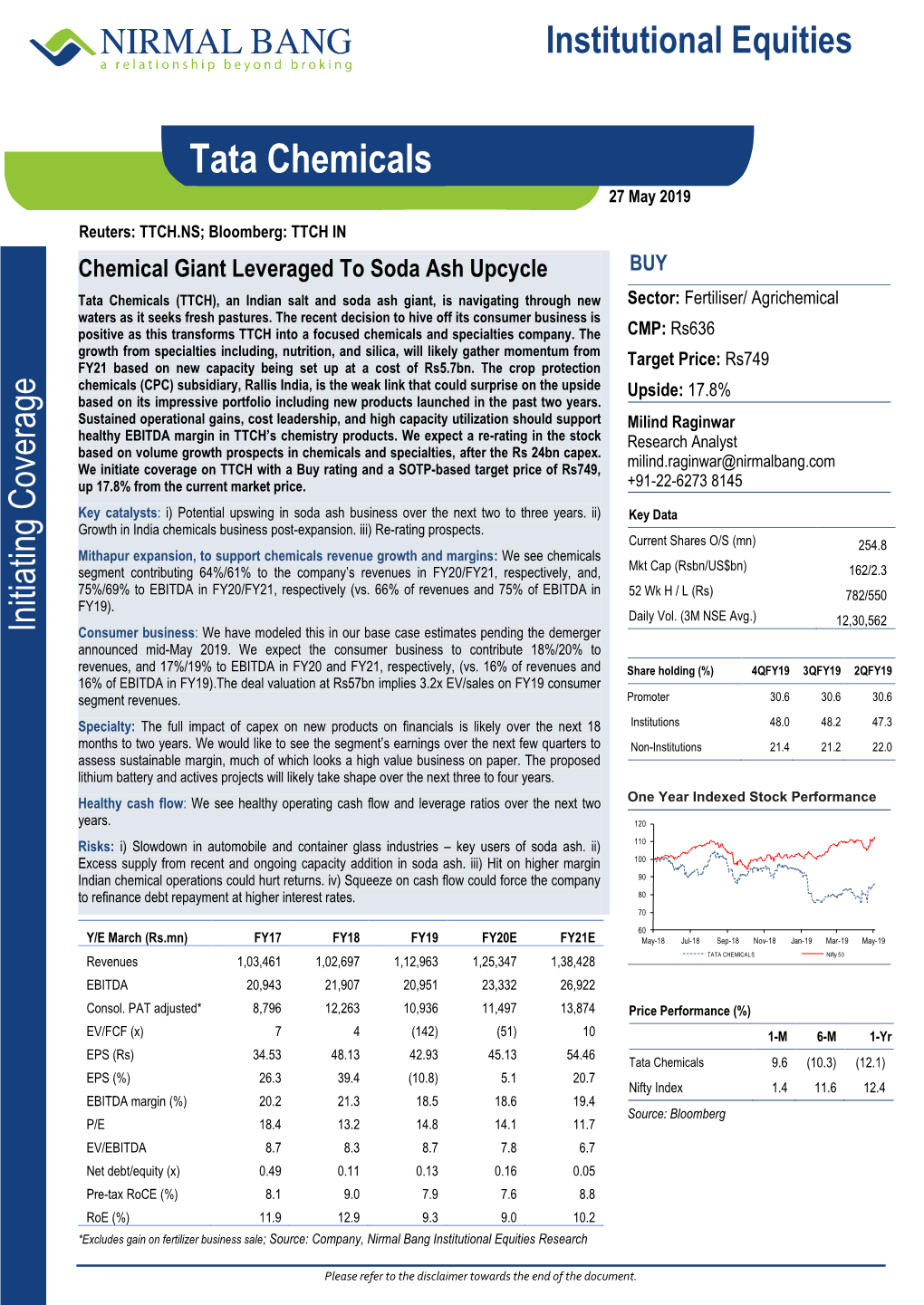 Tata Chemicals 27 May 2019