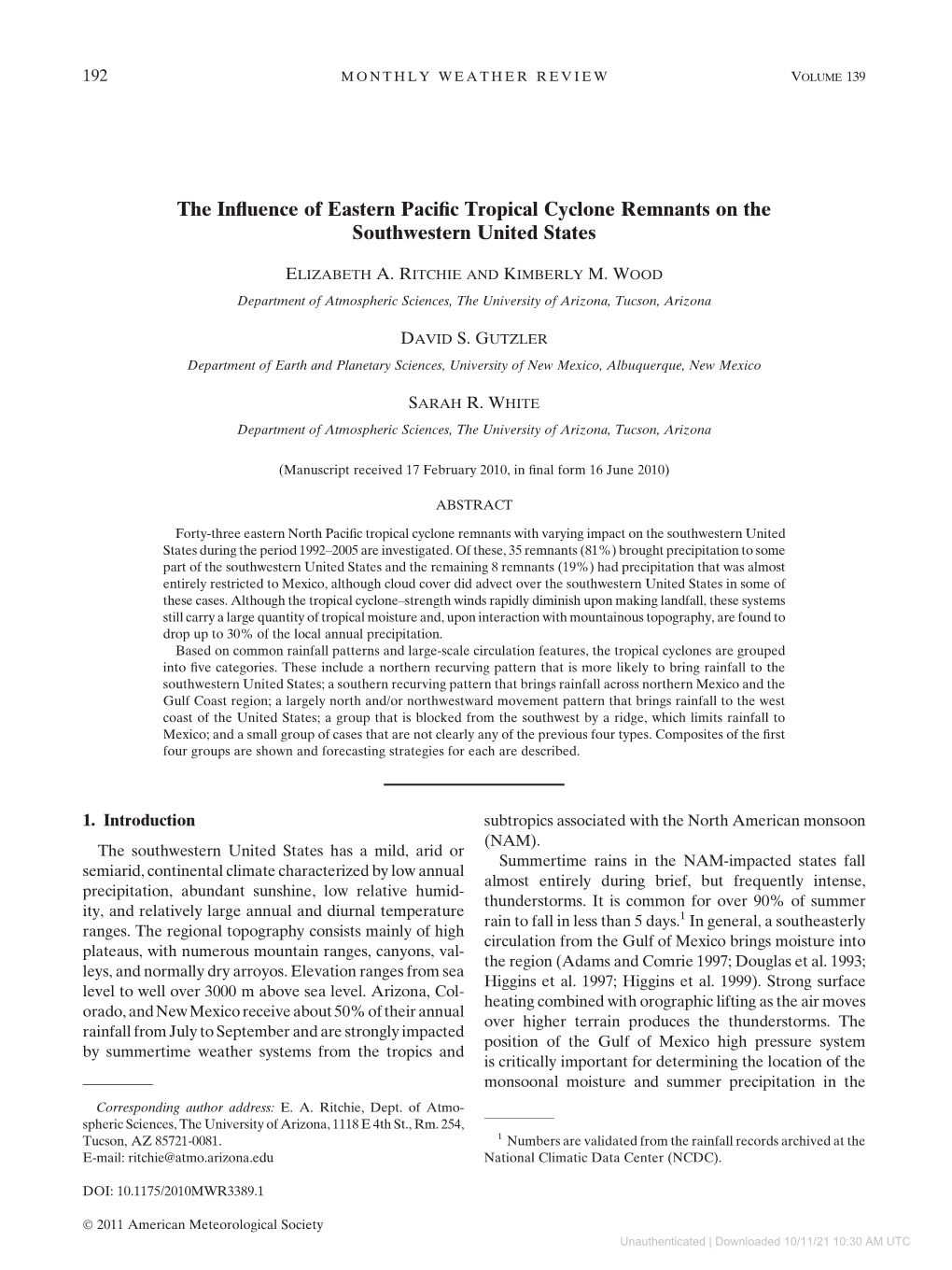 The Influence of Eastern Pacific Tropical Cyclone Remnants on The