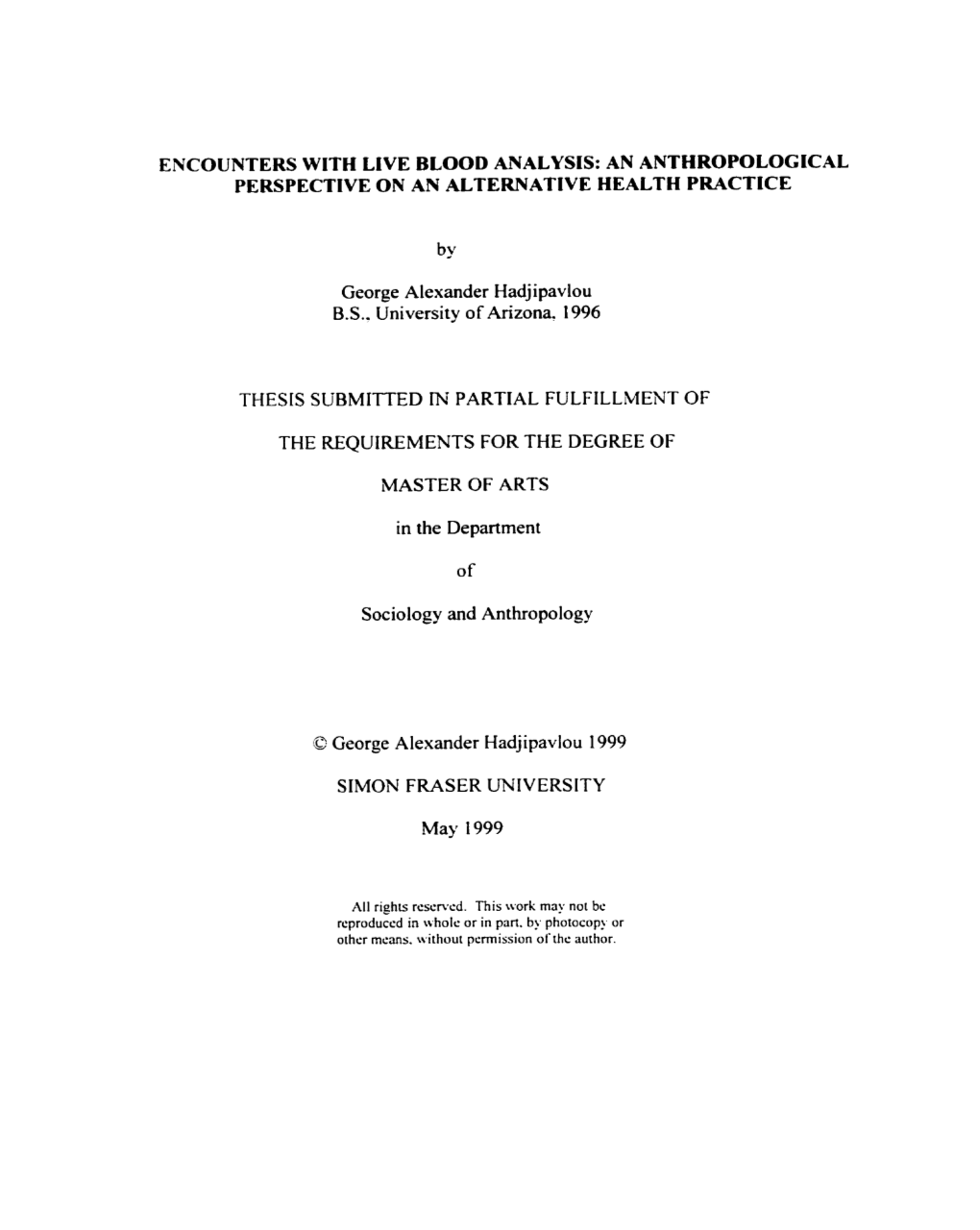 Encounters with Live Blood Analysis: an Anthropolocical Perspective on an Alternative Health Practice