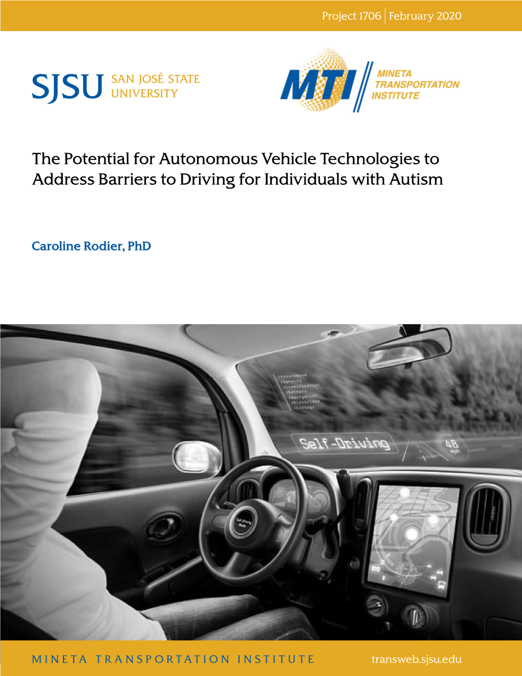 The Potential for Autonomous Vehicle Technologies to Address Barriers to Driving for Individuals with Autism