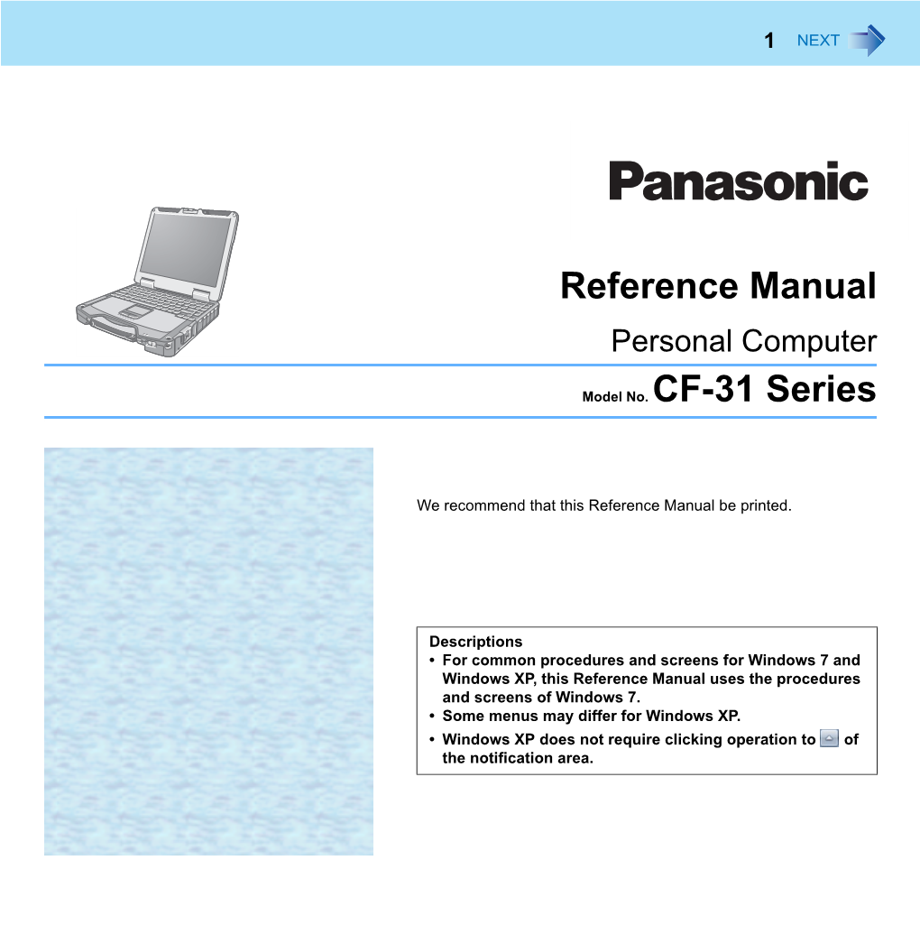 Reference Manual Personal Computer