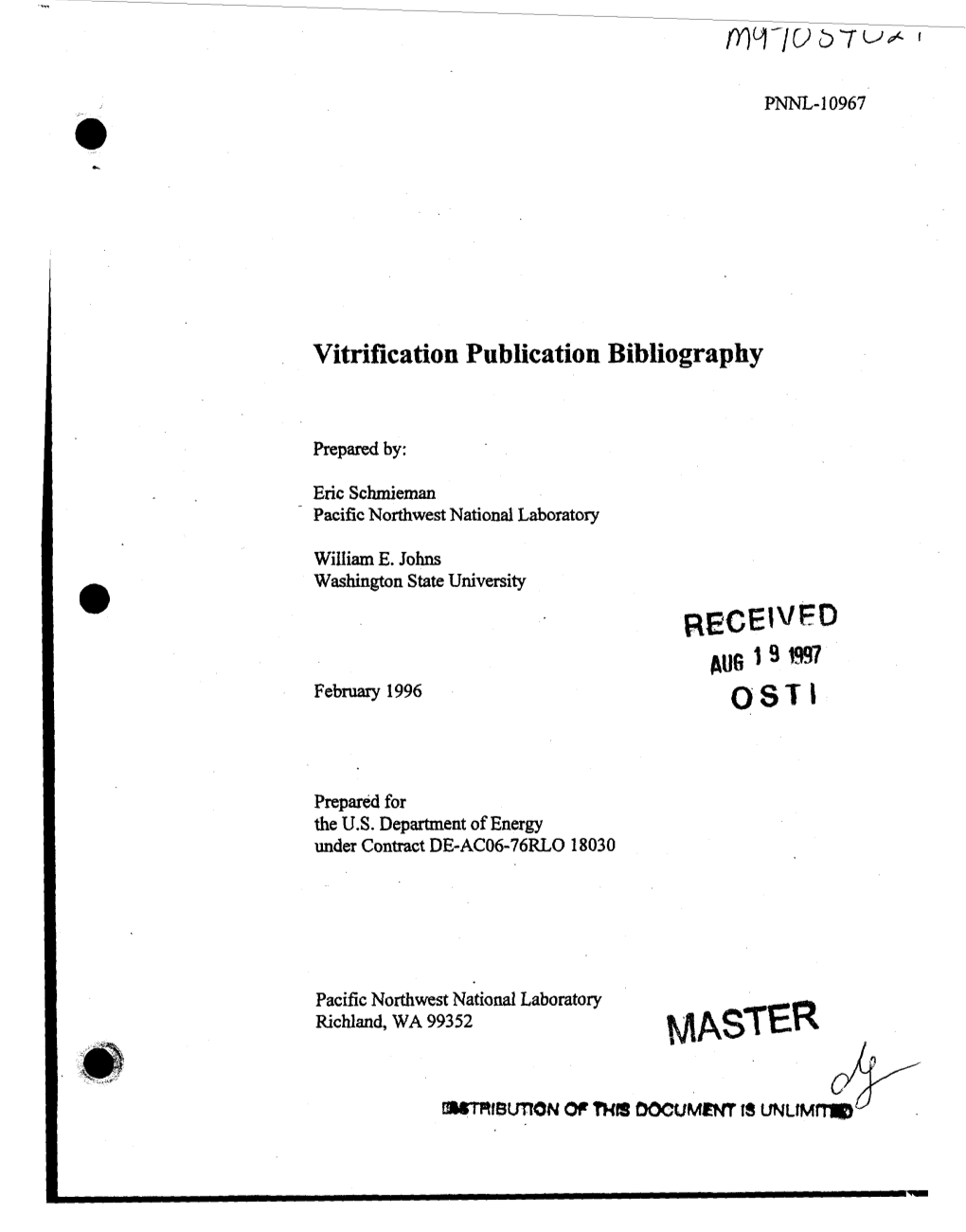 Vitrification Publication Bibliography