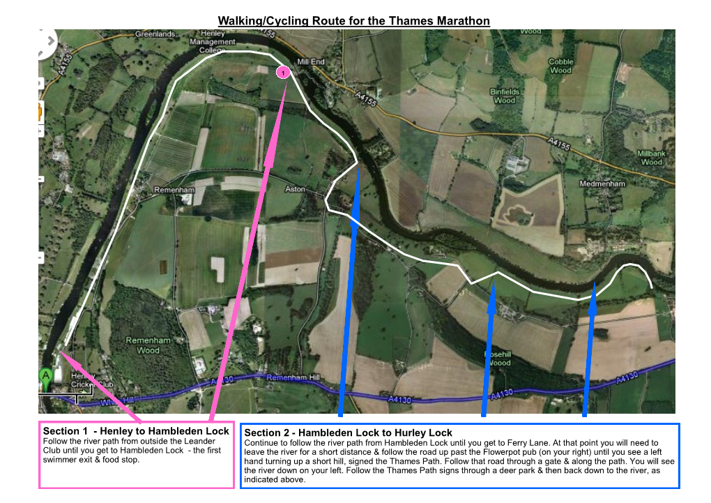 Thames Marathon Walking Route