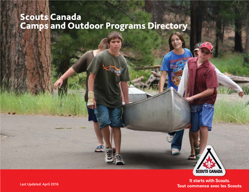 Scouts Canada Camps and Outdoor Programs Directory