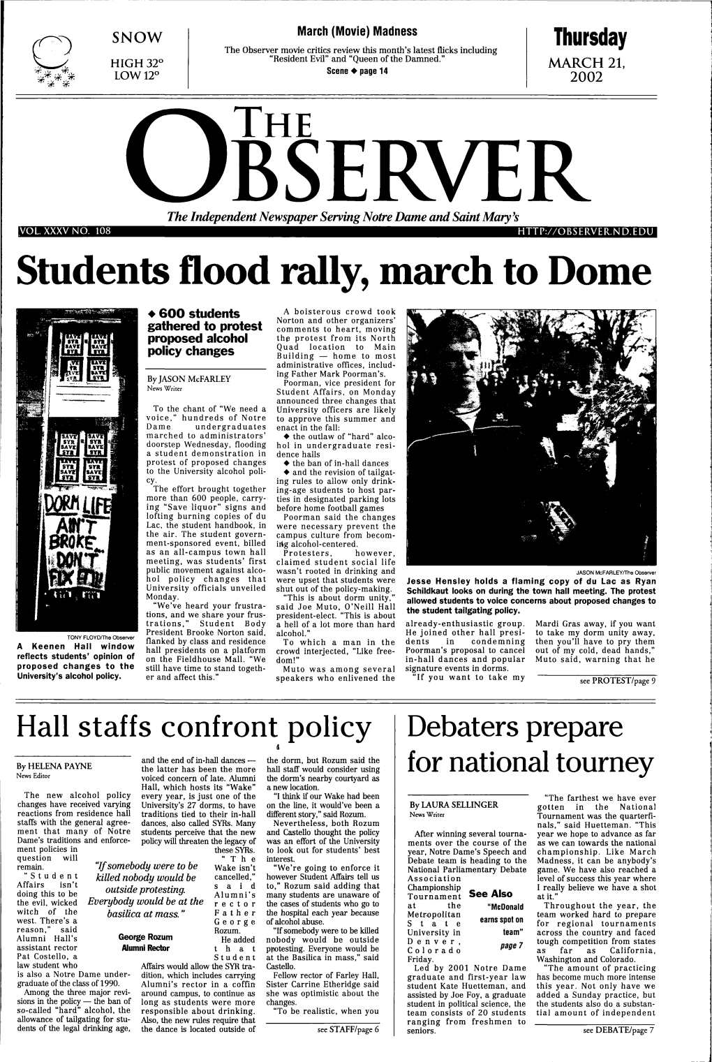 Students Flood Rally, March to Dome