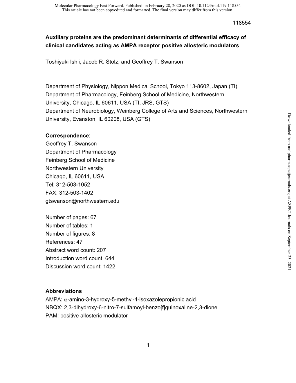 118554 1 Auxiliary Proteins Are the Predominant Determinants Of