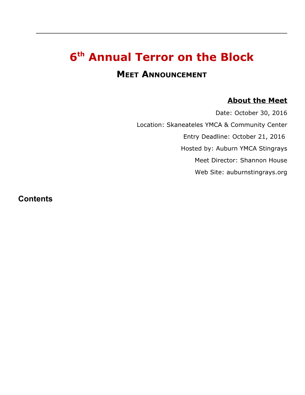 6Th Annual Terror on the Blocks