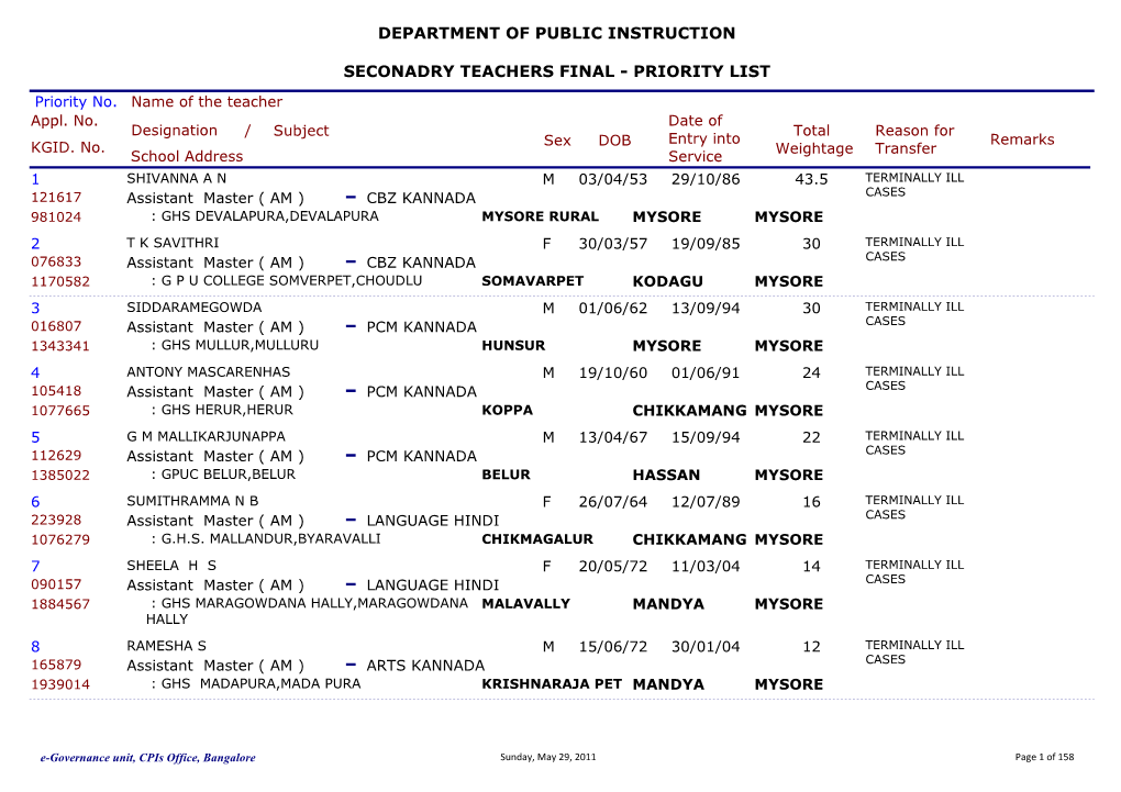 Department of Public Instruction