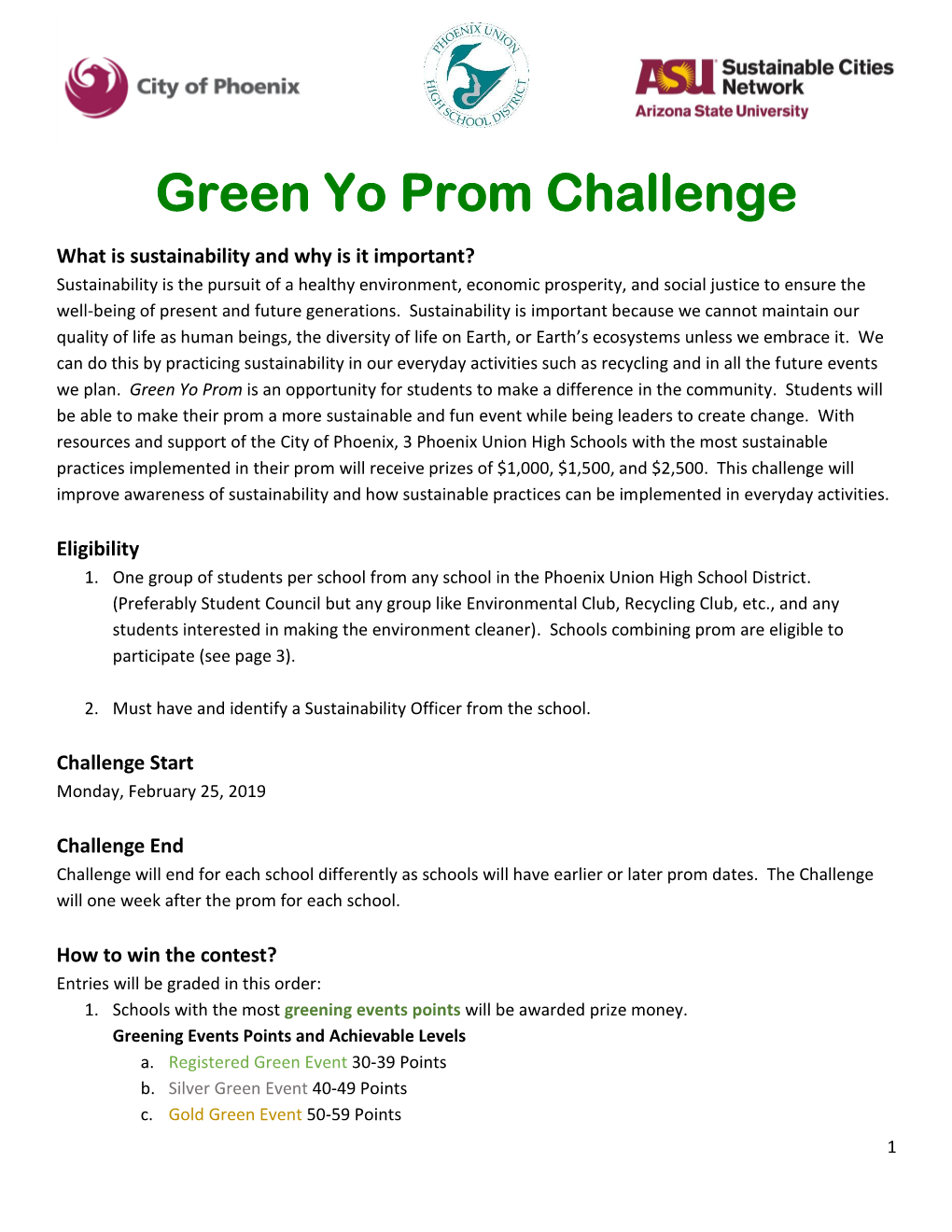 Green Yo Prom Challenge