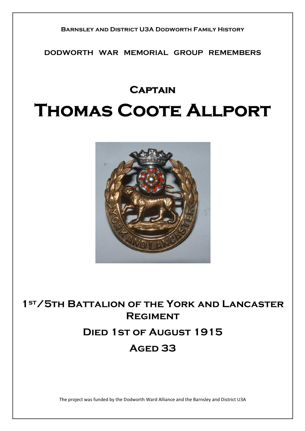 Thomas Coote Allport