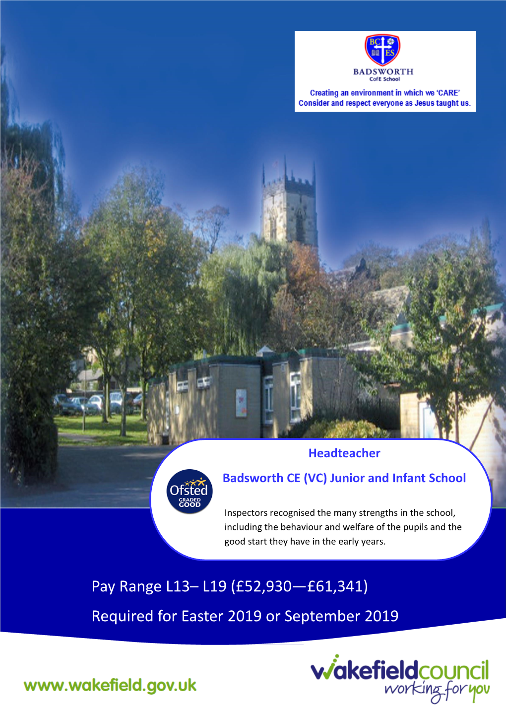 Headteacher Badsworth CE (VC) Junior and Infant School