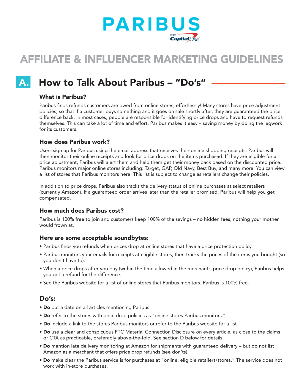Affiliate & Influencer Marketing Guidelines