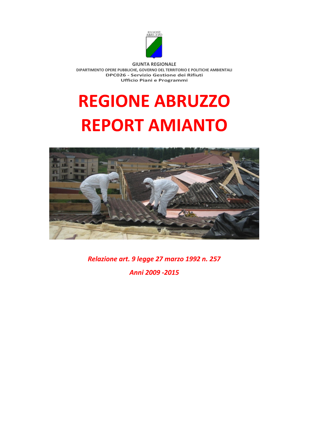 Report Amianto Regione Abruzzo