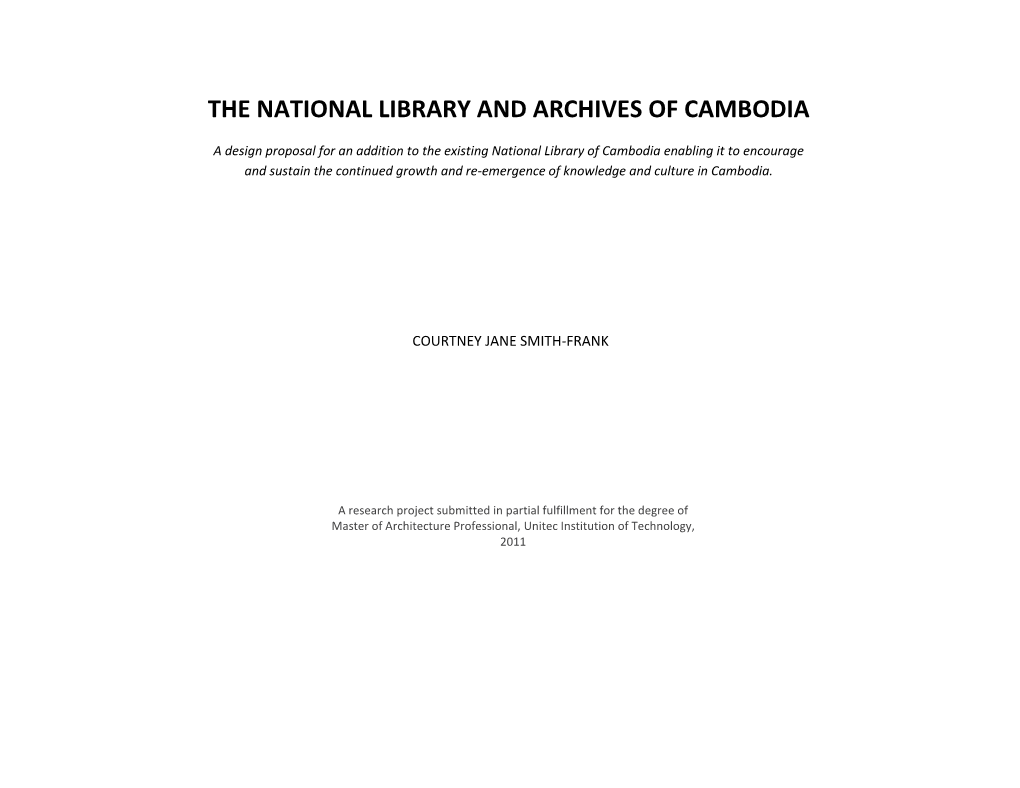 The National Library and Archives of Cambodia