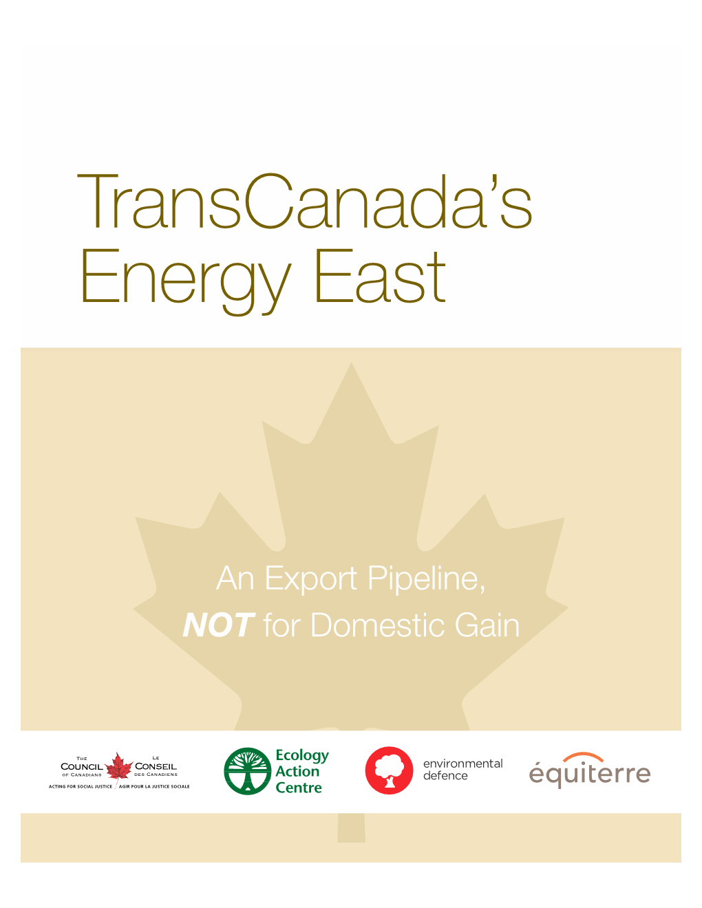 Transcanada's Energy East