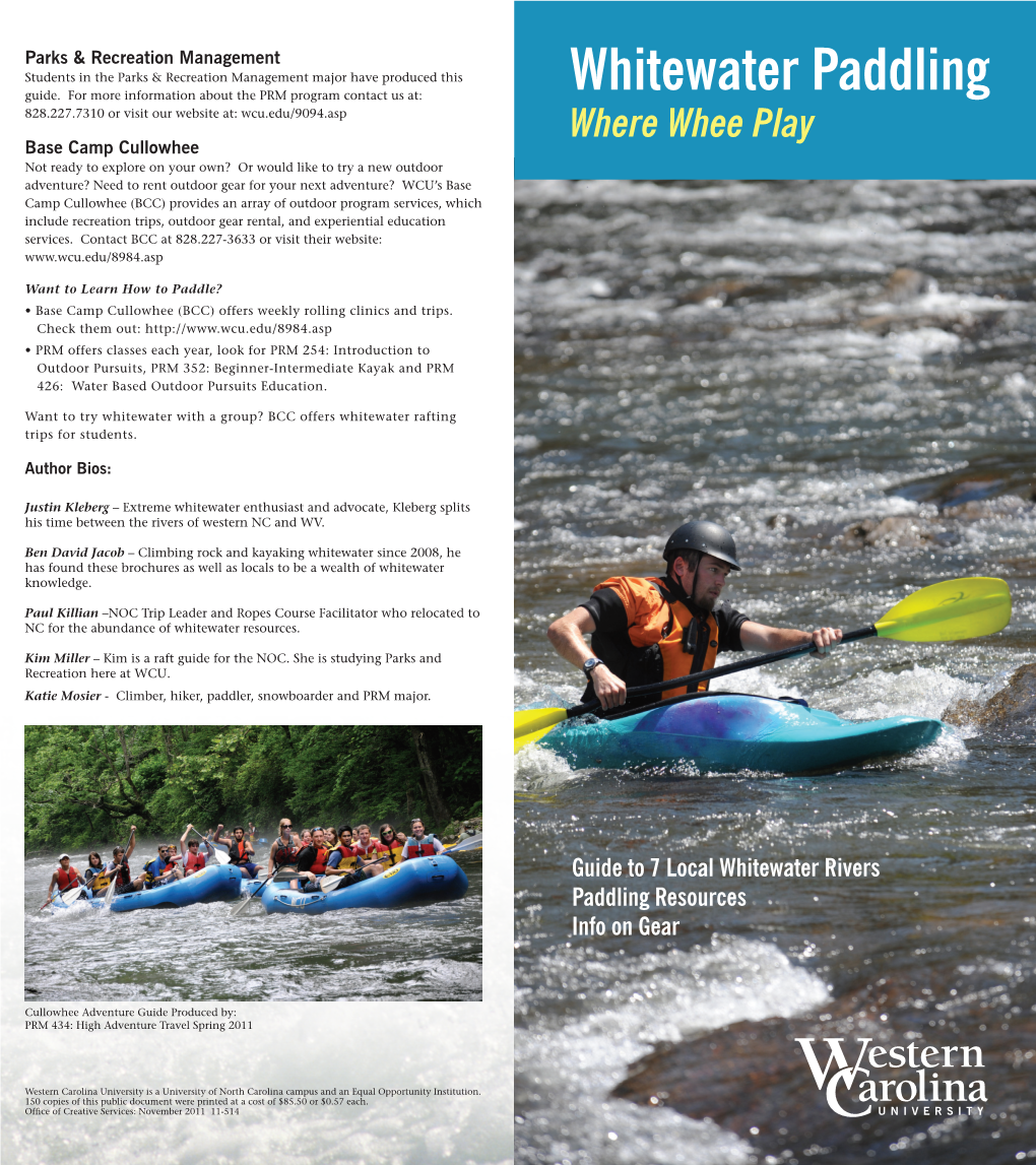 Whitewater Paddling