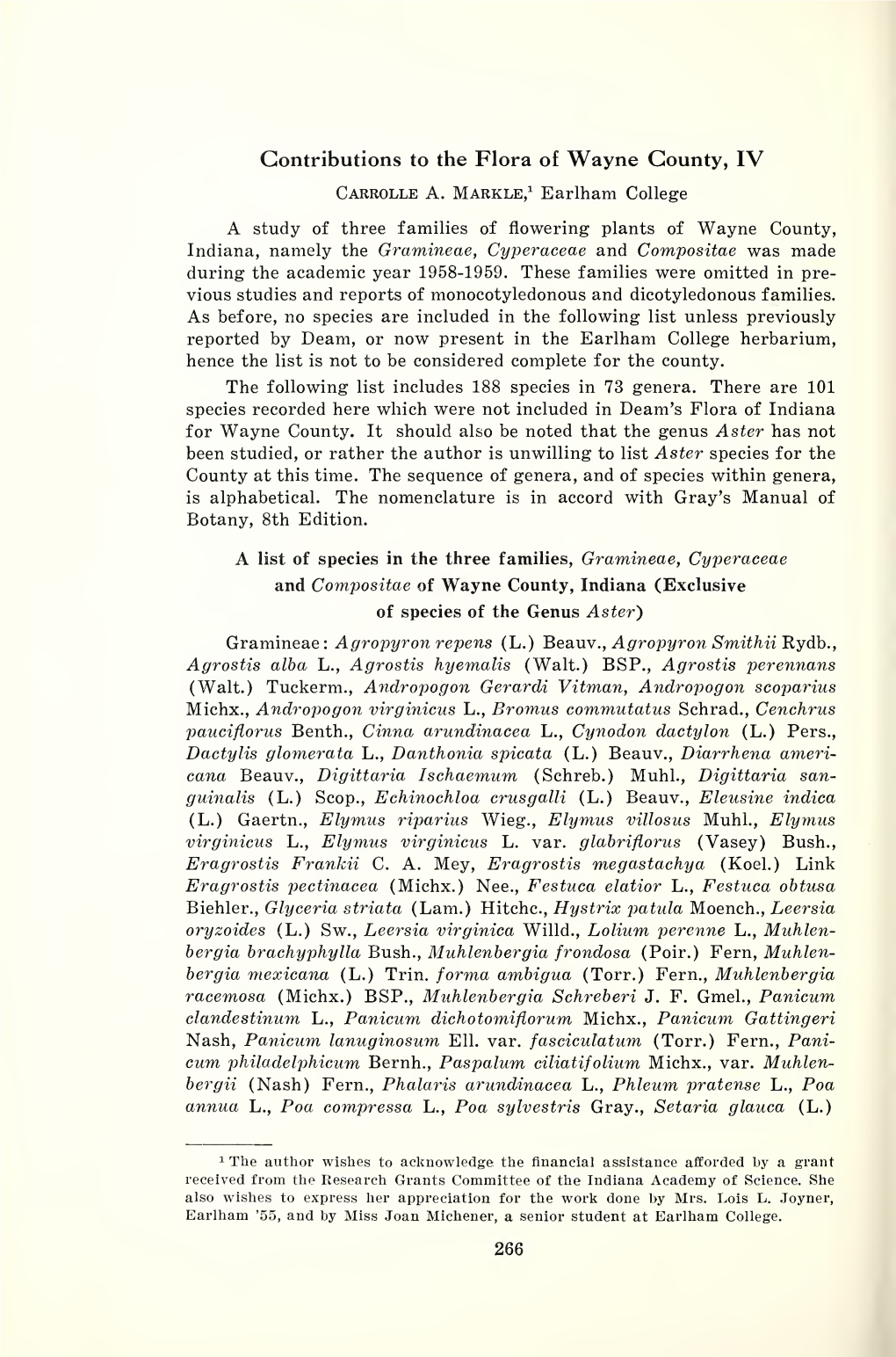 Proceedings of the Indiana Academy of Science