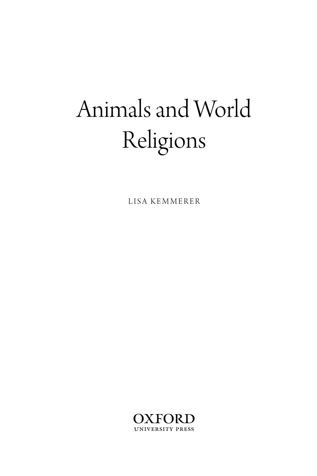 Animals and World Religions