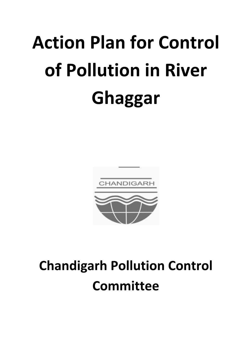 Action Plan for Control of Pollution in River Ghaggar