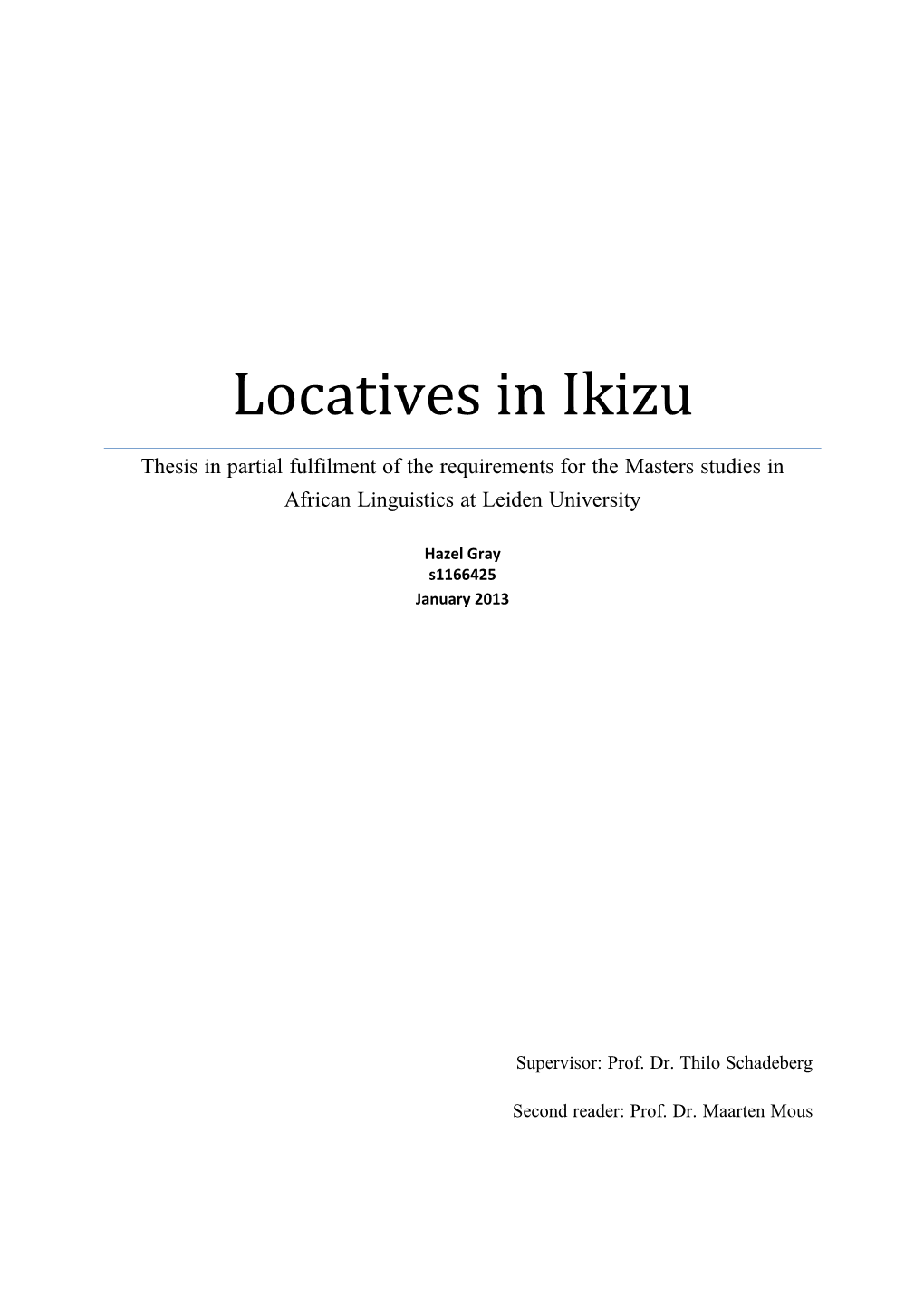 Locatives in Ikizu