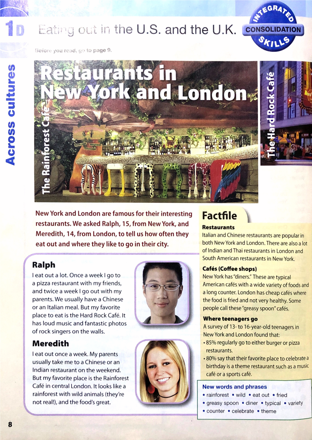 Restaurants in New York and London-D