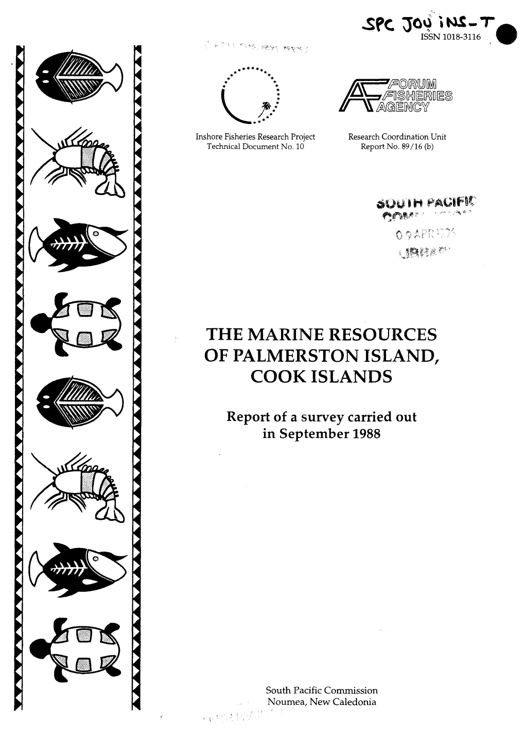 The Marine Resources of Palmerston Island, Cook Islands