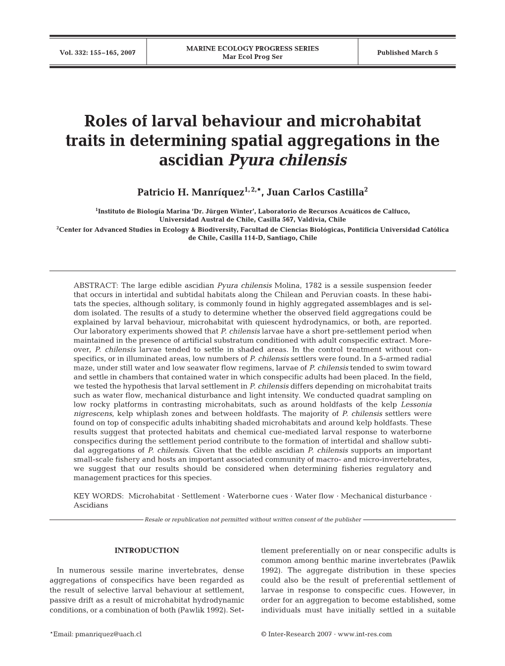 Marine Ecology Progress Series 332:155