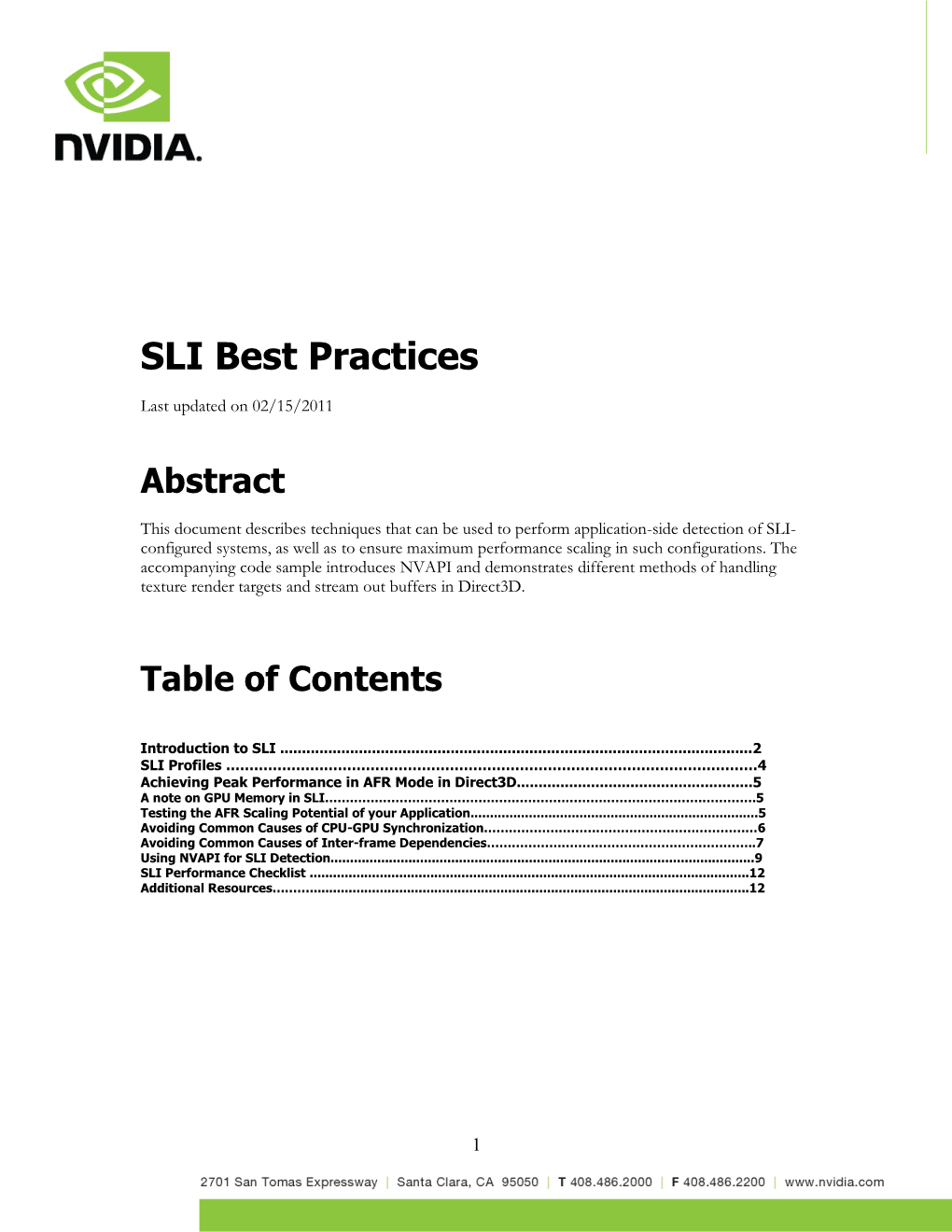 SLI Best Practices