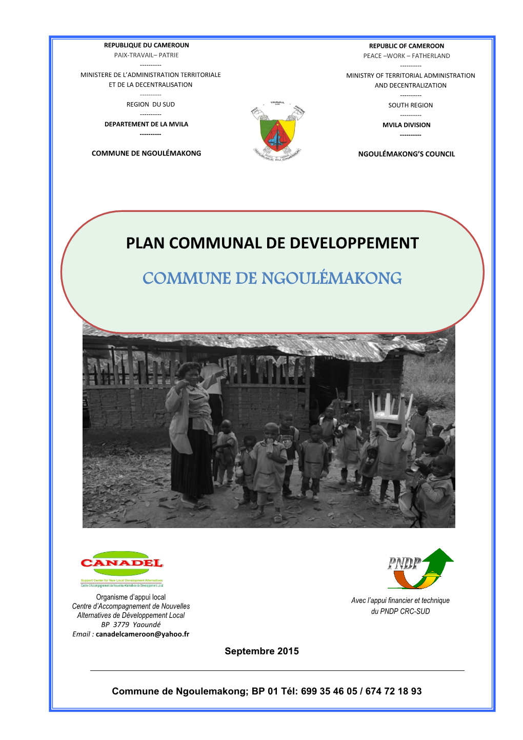 Plan Communal De Developpement Commune De Ngoulémakong