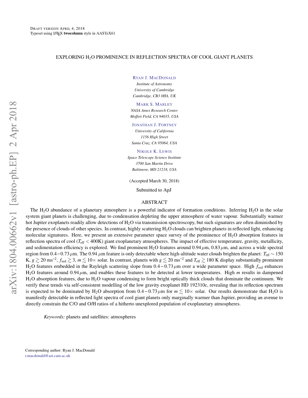 Exploring H $ 2 $ O Prominence in Reflection Spectra of Cool Giant