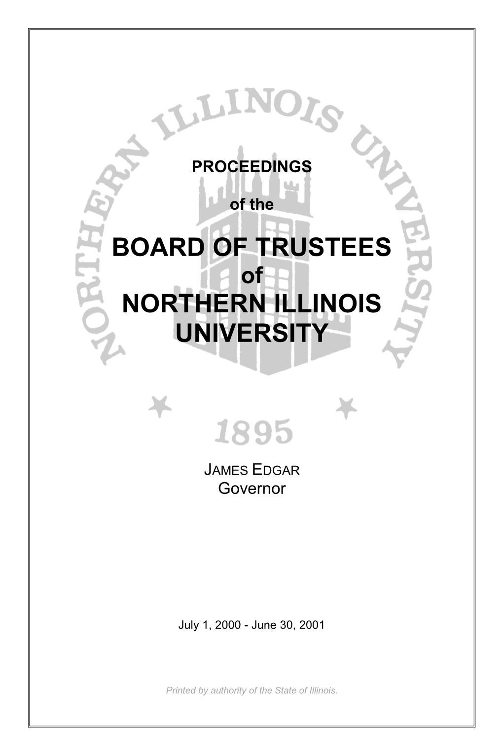 Board of Trustees Northern Illinois University