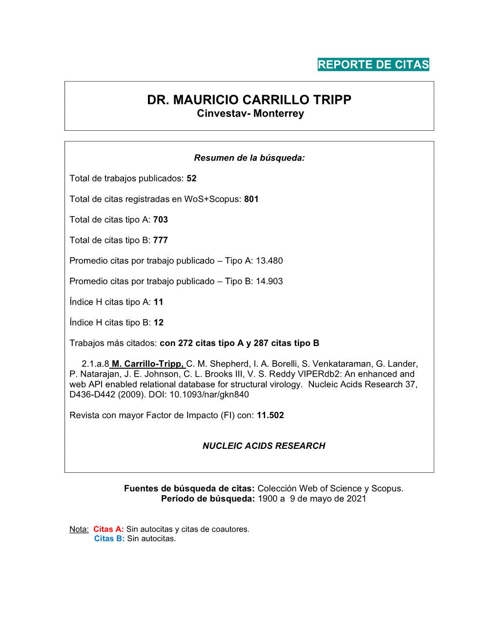 DR. MAURICIO CARRILLO TRIPP Cinvestav- Monterrey