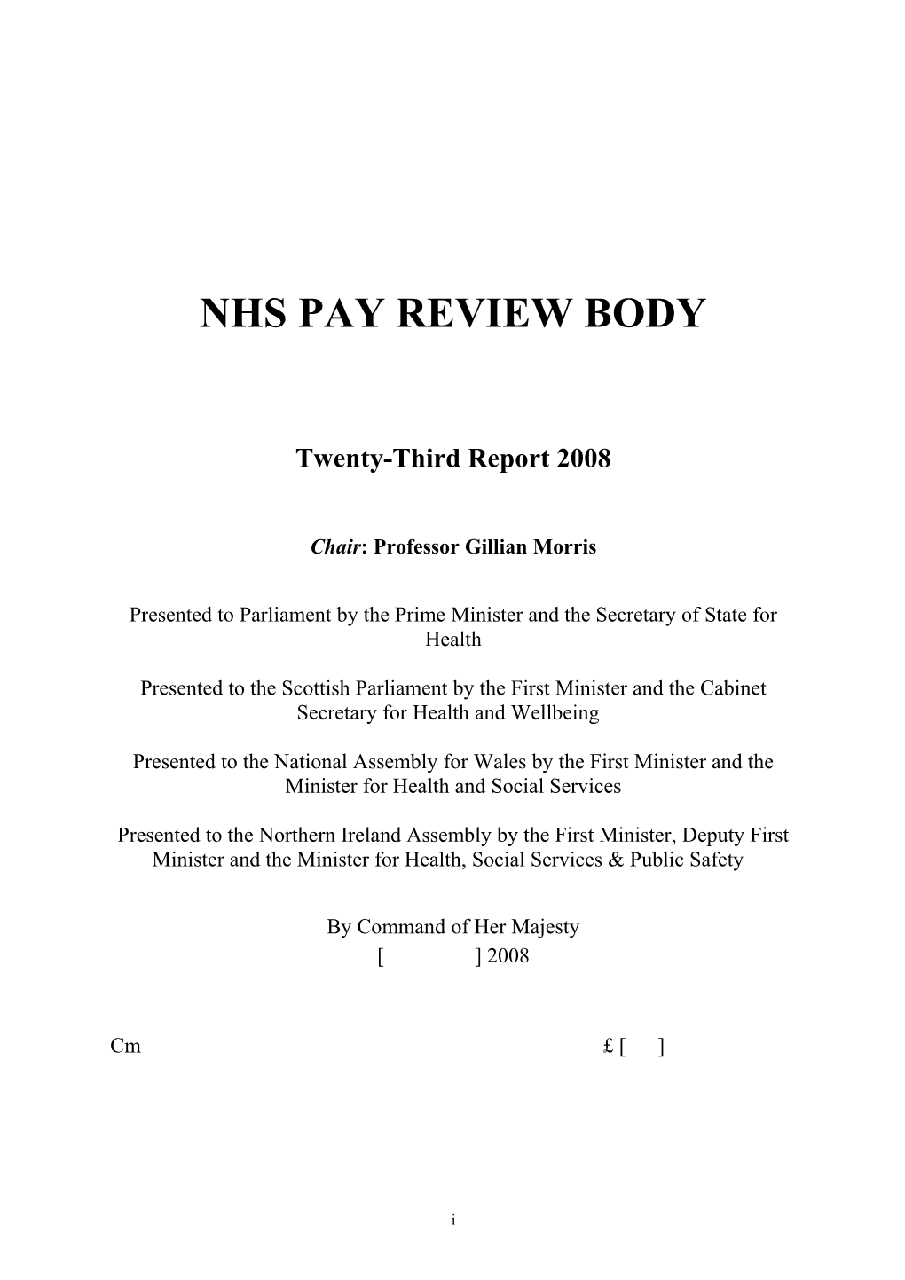 Nhs Pay Review Body