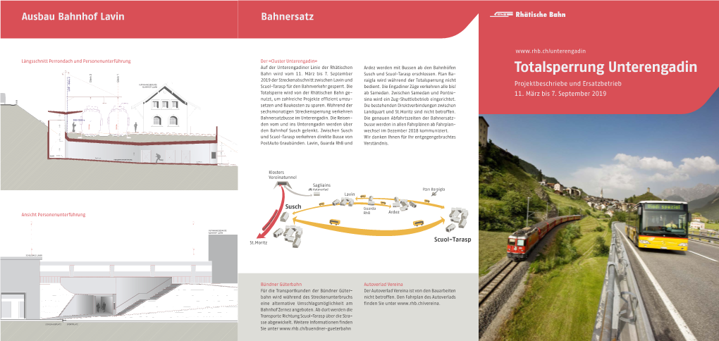 Totalsperrung Unterengadin 2 3.40 20 NF: 14.08 M 7.04 20 2 Gefälle 1 Bahn Wird Vom 11