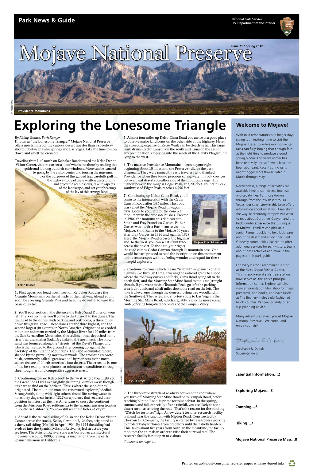 Mojave National Preserveissue 21 / Spring 2012