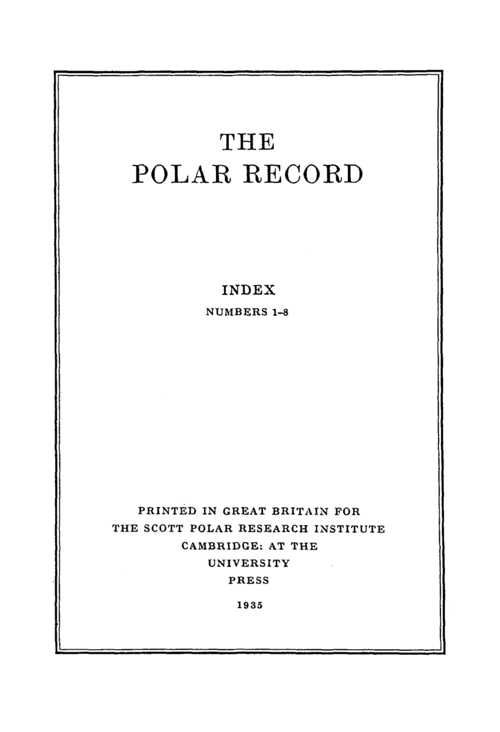 Polar Record