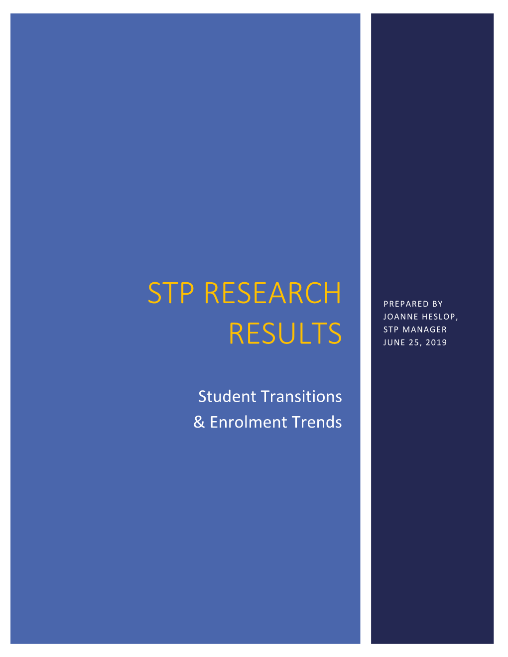 Stp Research Results June 25, 2019