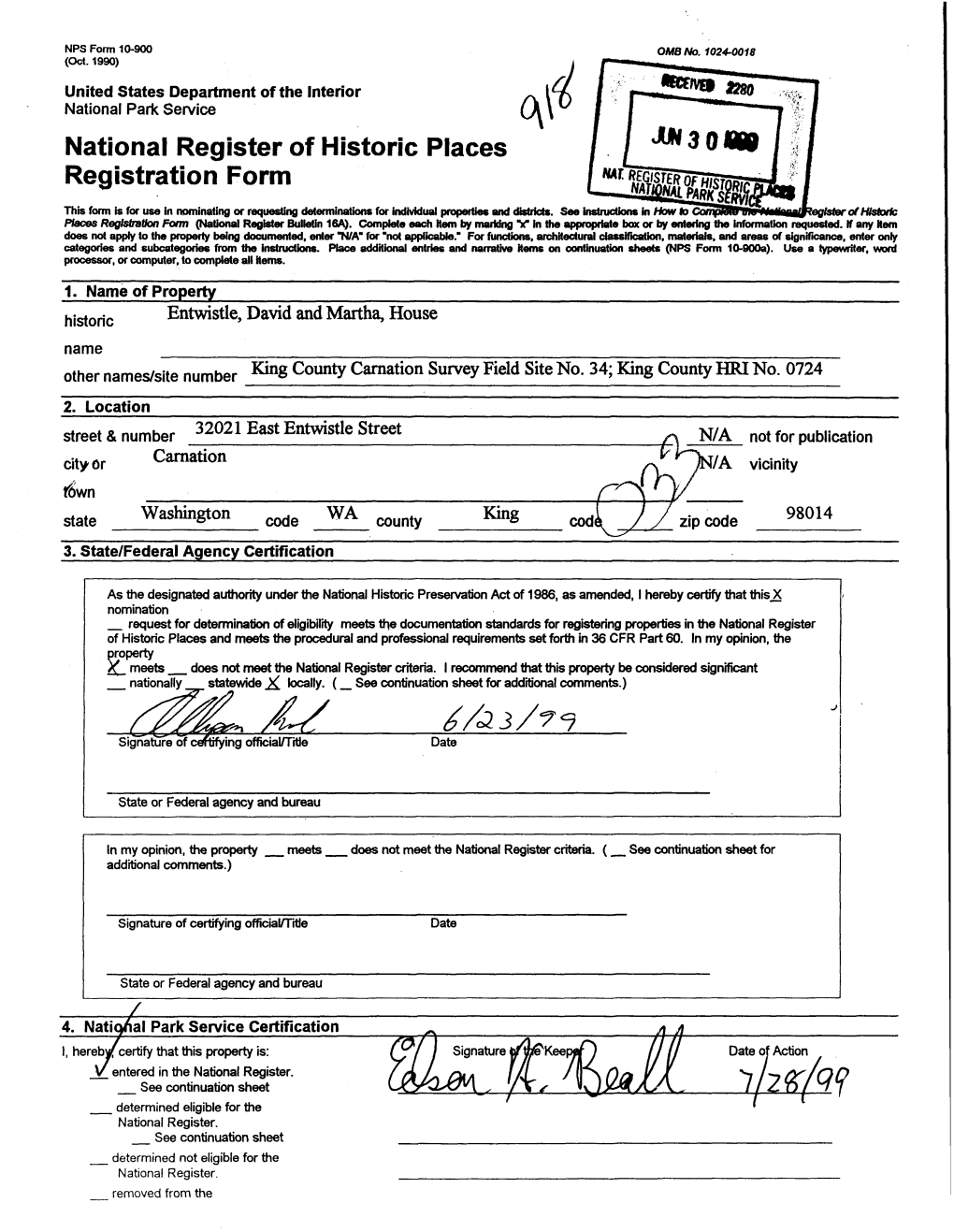 National Register of Historic Places Registration Form