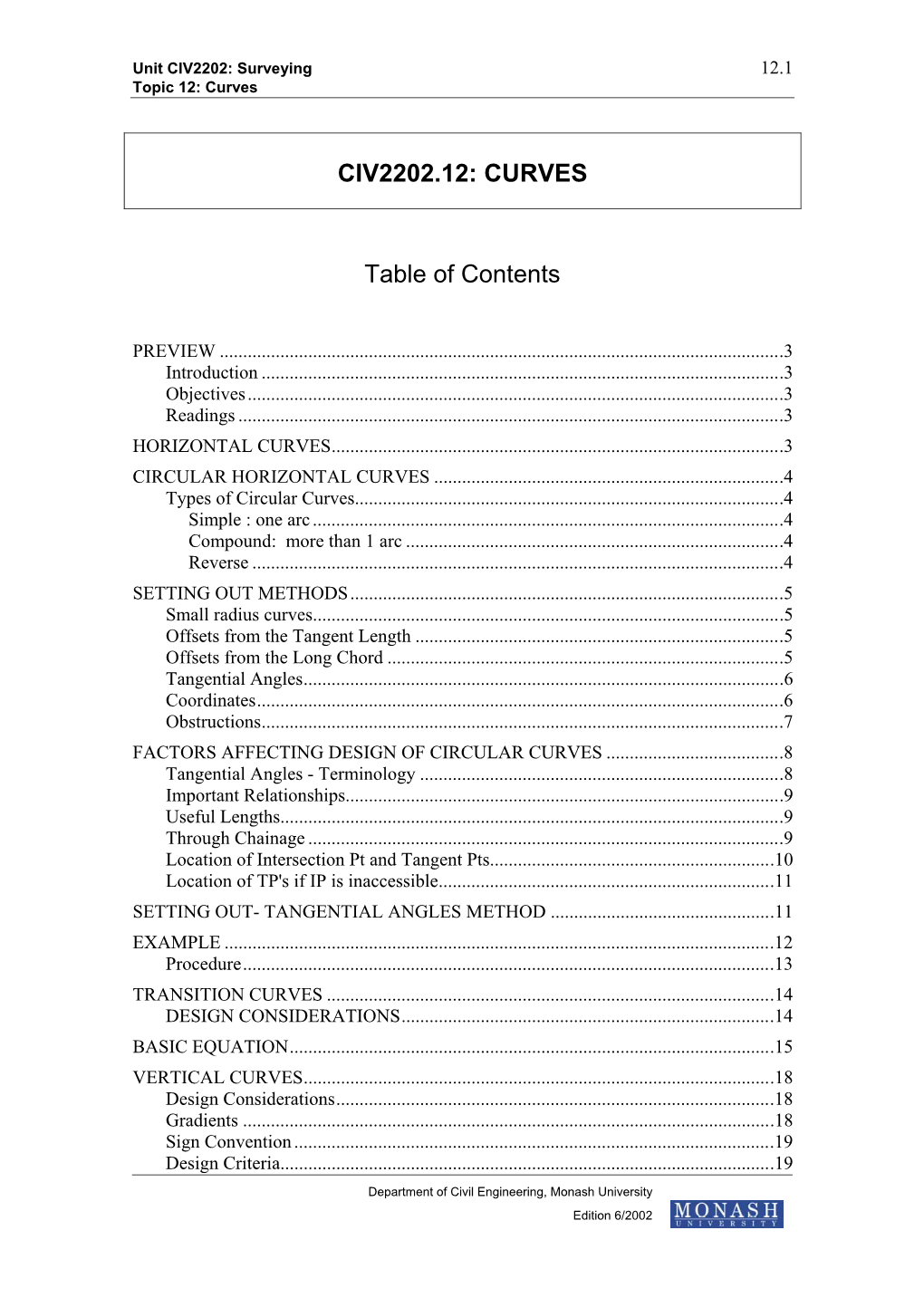 Template for Distance Education Documents