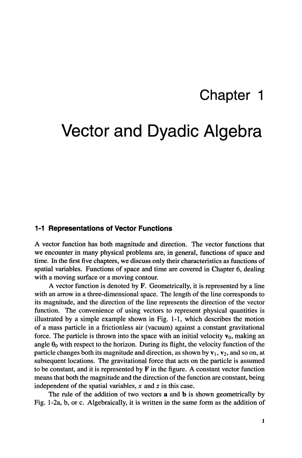 Vector and Dyadic Algebra