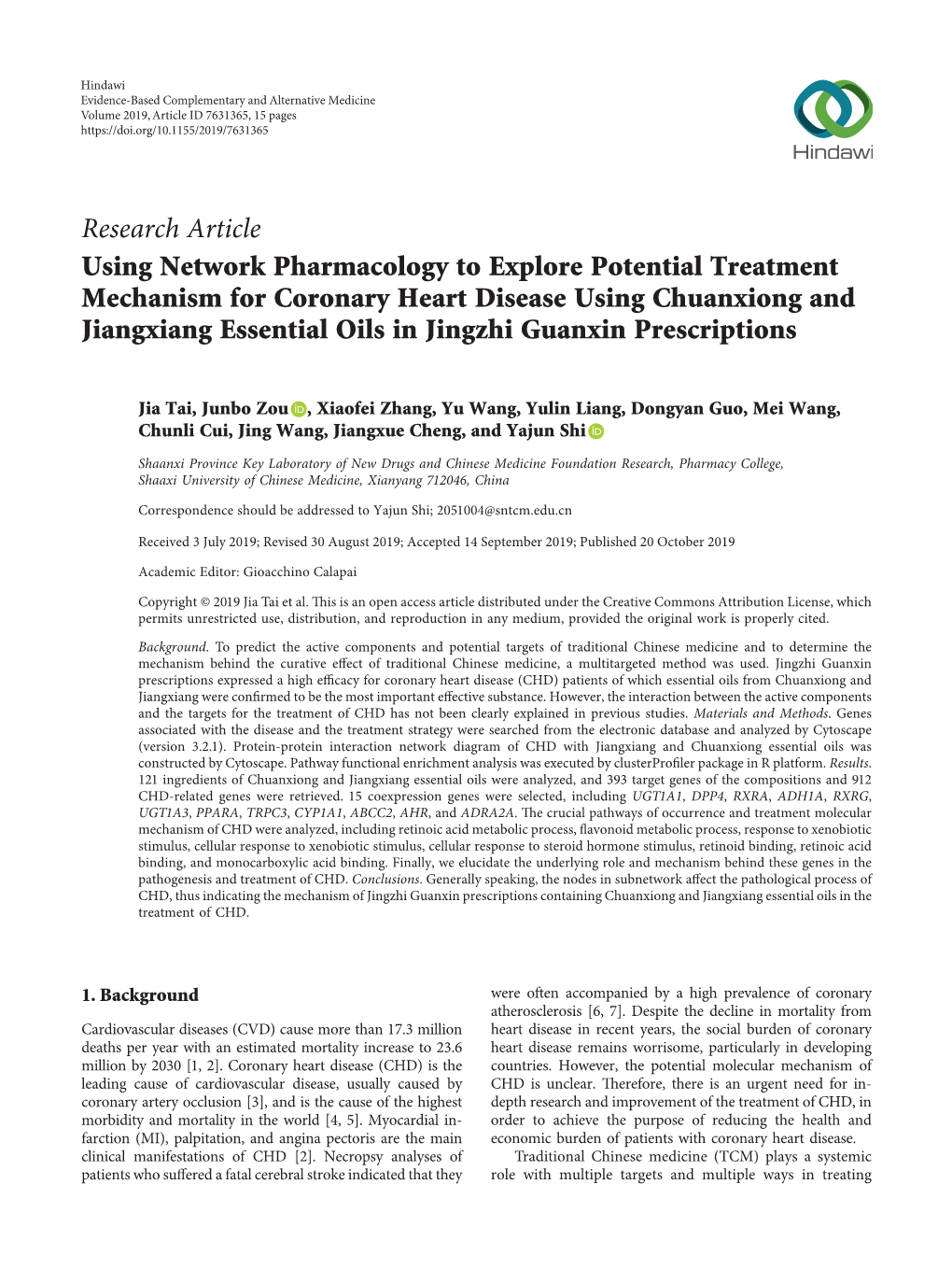 Using Network Pharmacology to Explore Potential Treatment