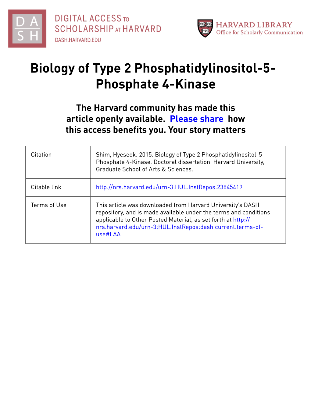 Phosphate 4-Kinase